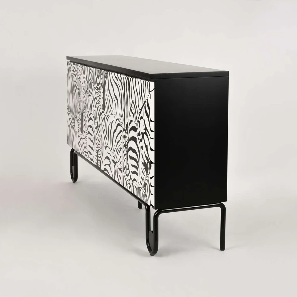 Komoda su durelėmis, Zebra, Stilig, juoda