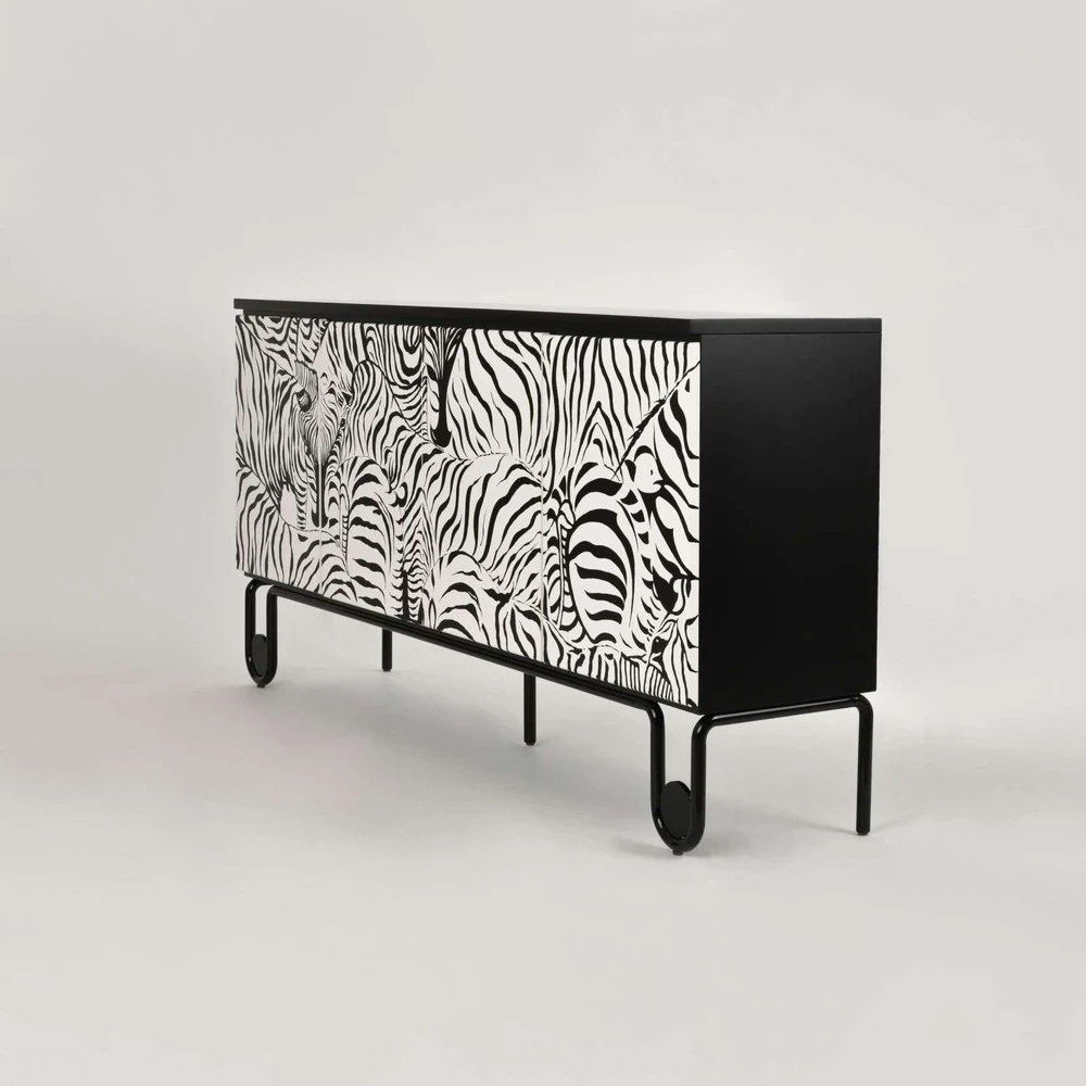 Komoda su durelėmis, Zebra, Stilig, juoda