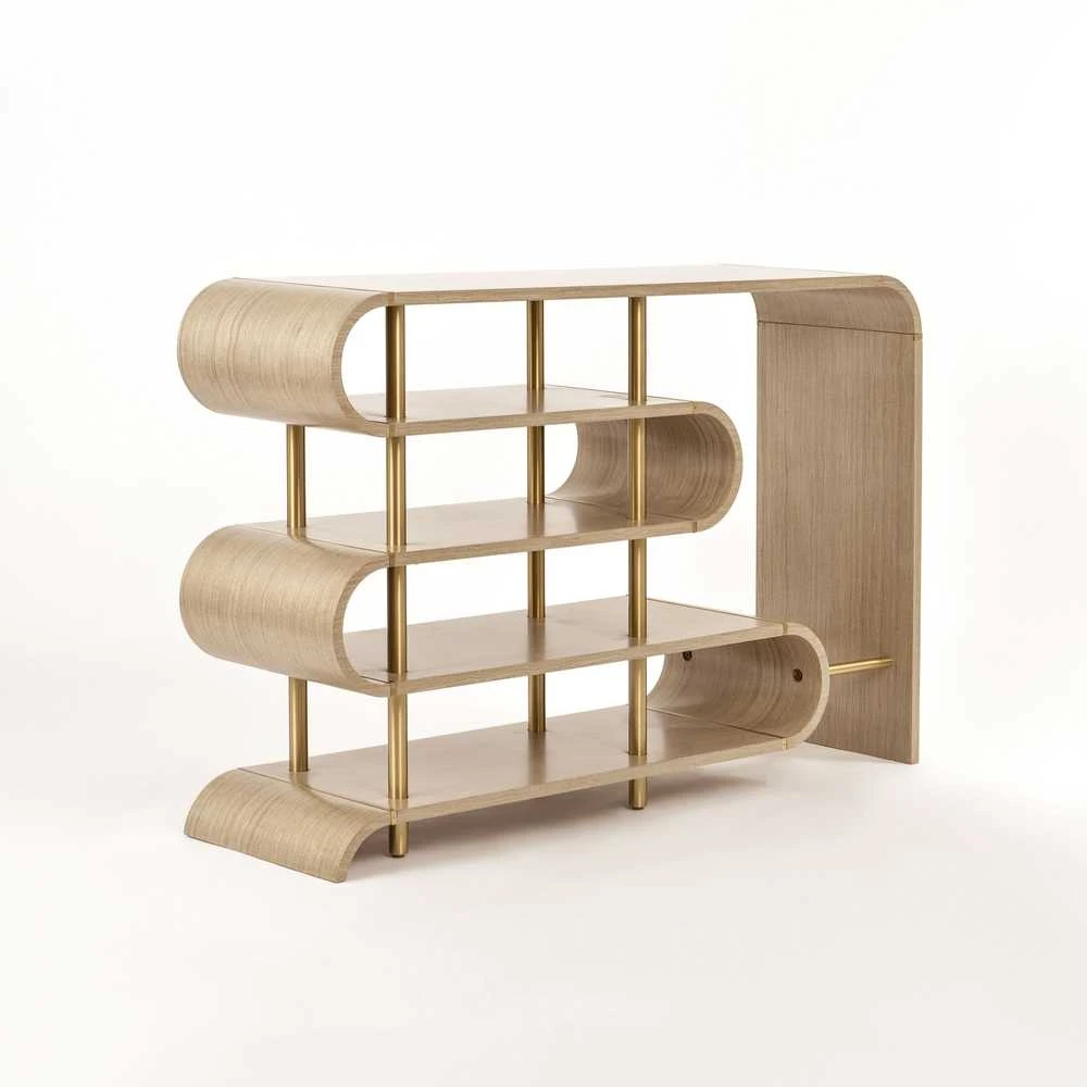 Konsolinis staliukas, 122 x 81 x 36 cm, Stilig, smėlio spalvos