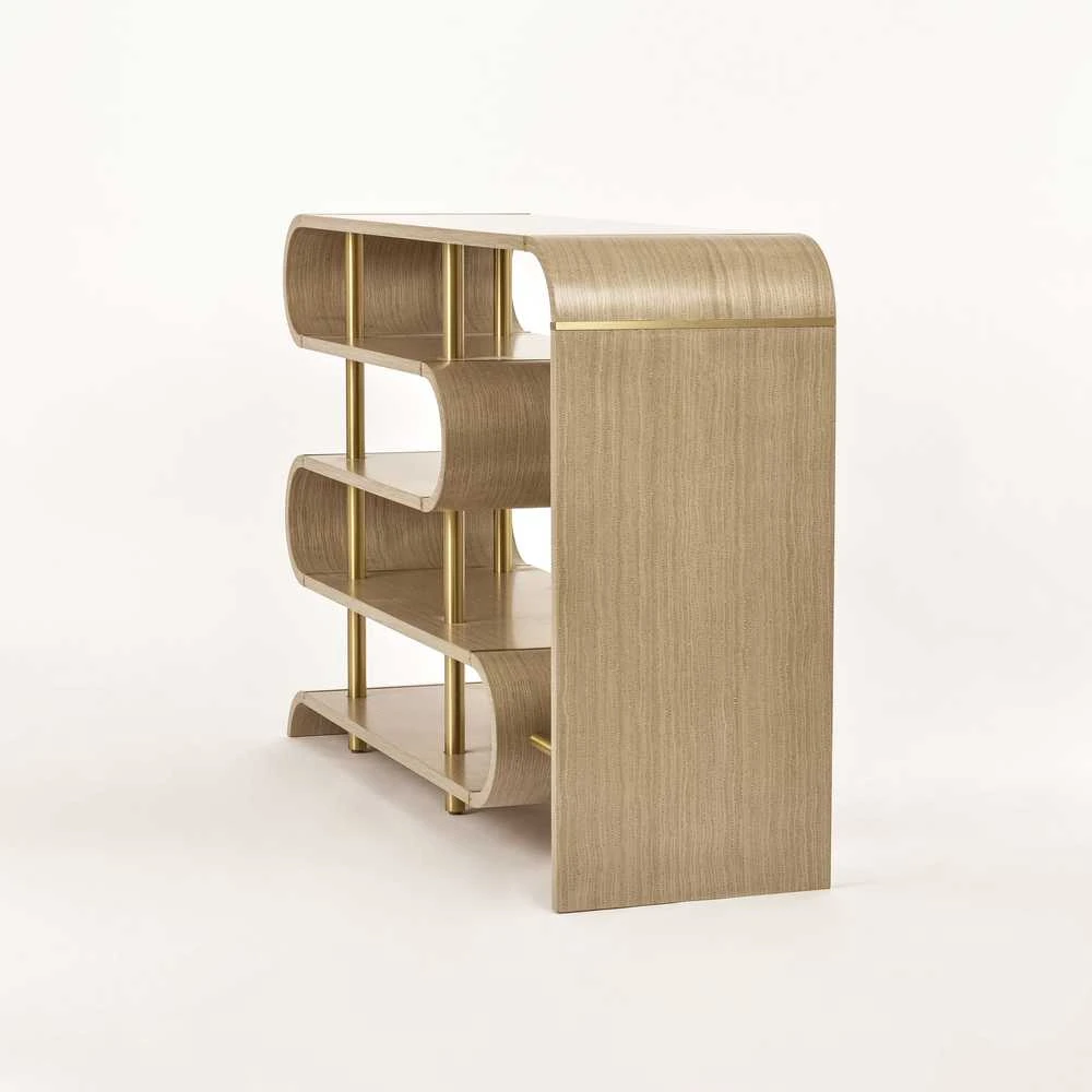 Konsolinis staliukas, 122 x 81 x 36 cm, Stilig, smėlio spalvos