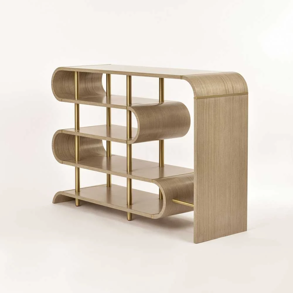 Konsolinis staliukas, 122 x 81 x 36 cm, Stilig, smėlio spalvos