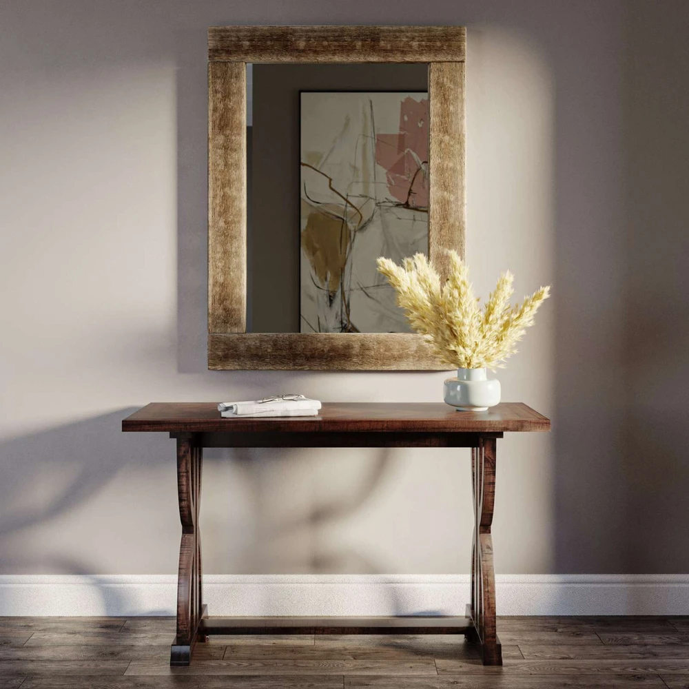 Konsolinis stalas, Avola, 103x43 cm, Tamsiai rudas