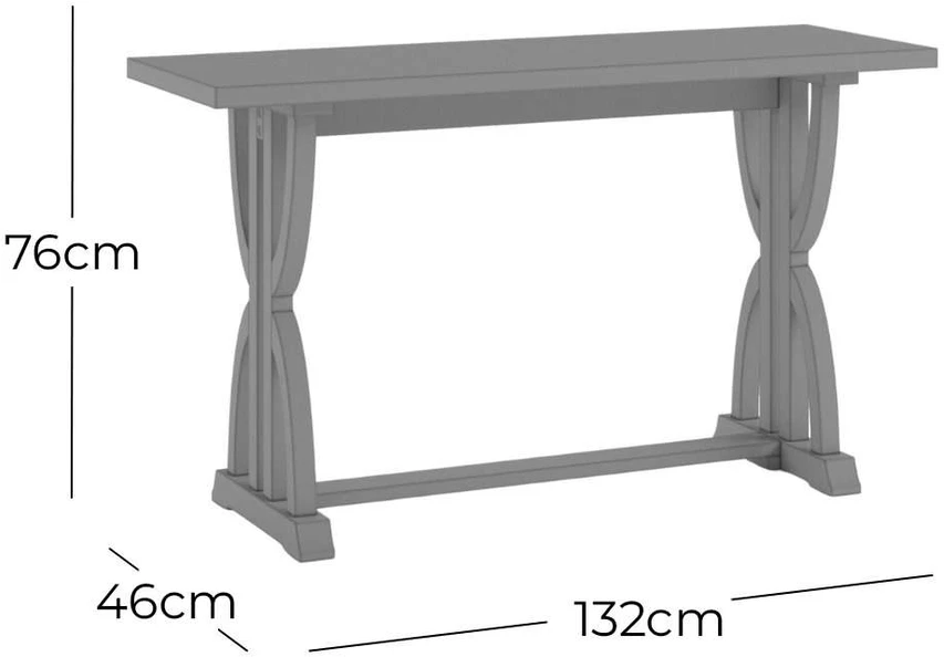 Konsolinis stalas, Avola, 103x43 cm, Tamsiai rudas