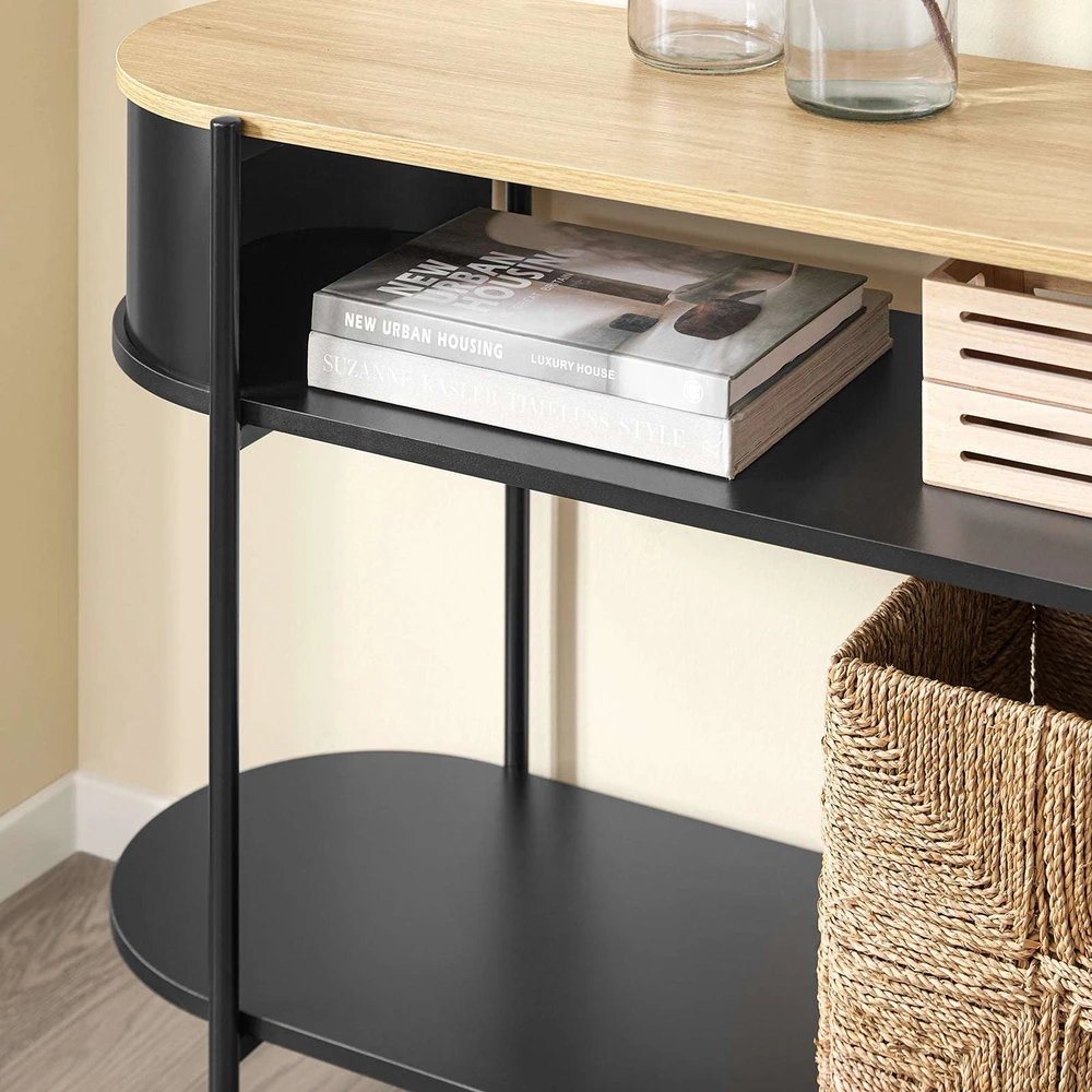 Konsolinis stalas, SoBuy FSB102-SCH, 110x39x76 cm, Juodas