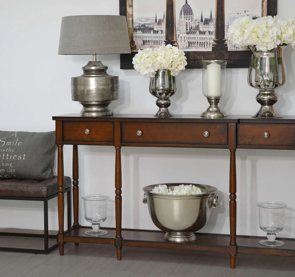Av1632-60 Avola Konsolė 3S Avola Antique Mahogany
