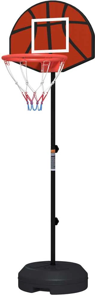 SPORTNOW reguliuojamas krepšinio stovas, krepšinio stovas su magnetiniu smiginiu, 129–179 cm