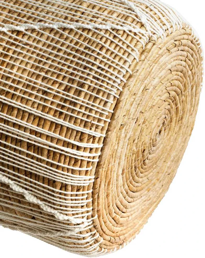 Bazaar Krepšys, Tiesi siūlai Makrame technika, 0,35x0,35x0,45 m, Jūros žolė