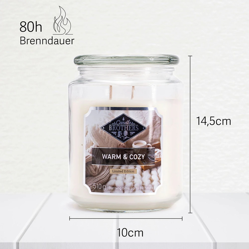 Kvapioji žvakė Candle Brothers 15x10 cm balta