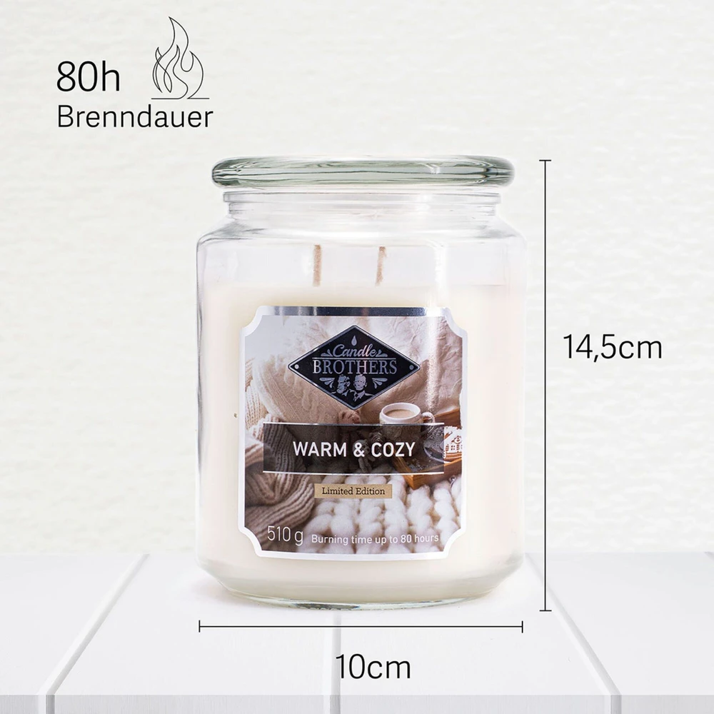 Kvapioji žvakė Candle Brothers 15x10 cm balta