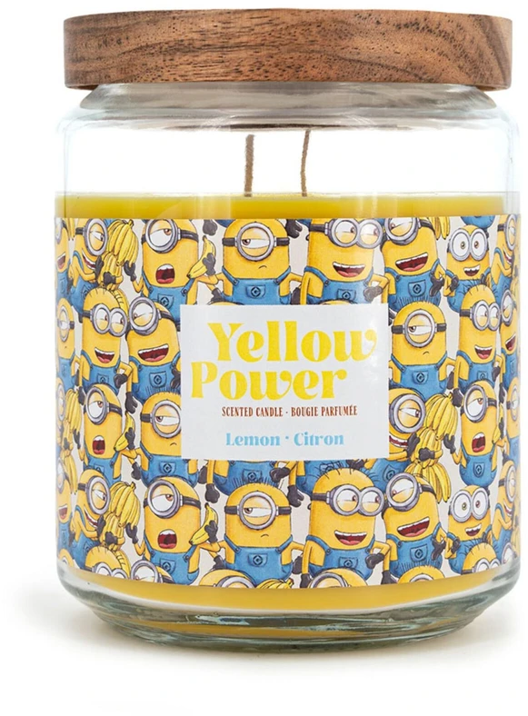 Kvapioji žvakė, Minions, 510 g, mėlyna/geltona/šviesiai ruda, stiklas