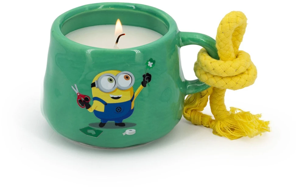 „Minions“ kvapioji žvakė puodelyje su Bobo virvele - 200 g