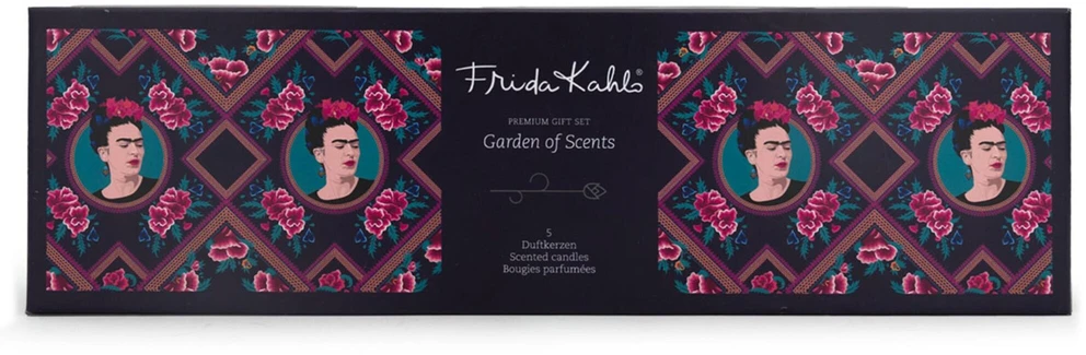 Kvapniųjų žvakių dovanų rinkinys Frida Kahlo, 5 vnt.