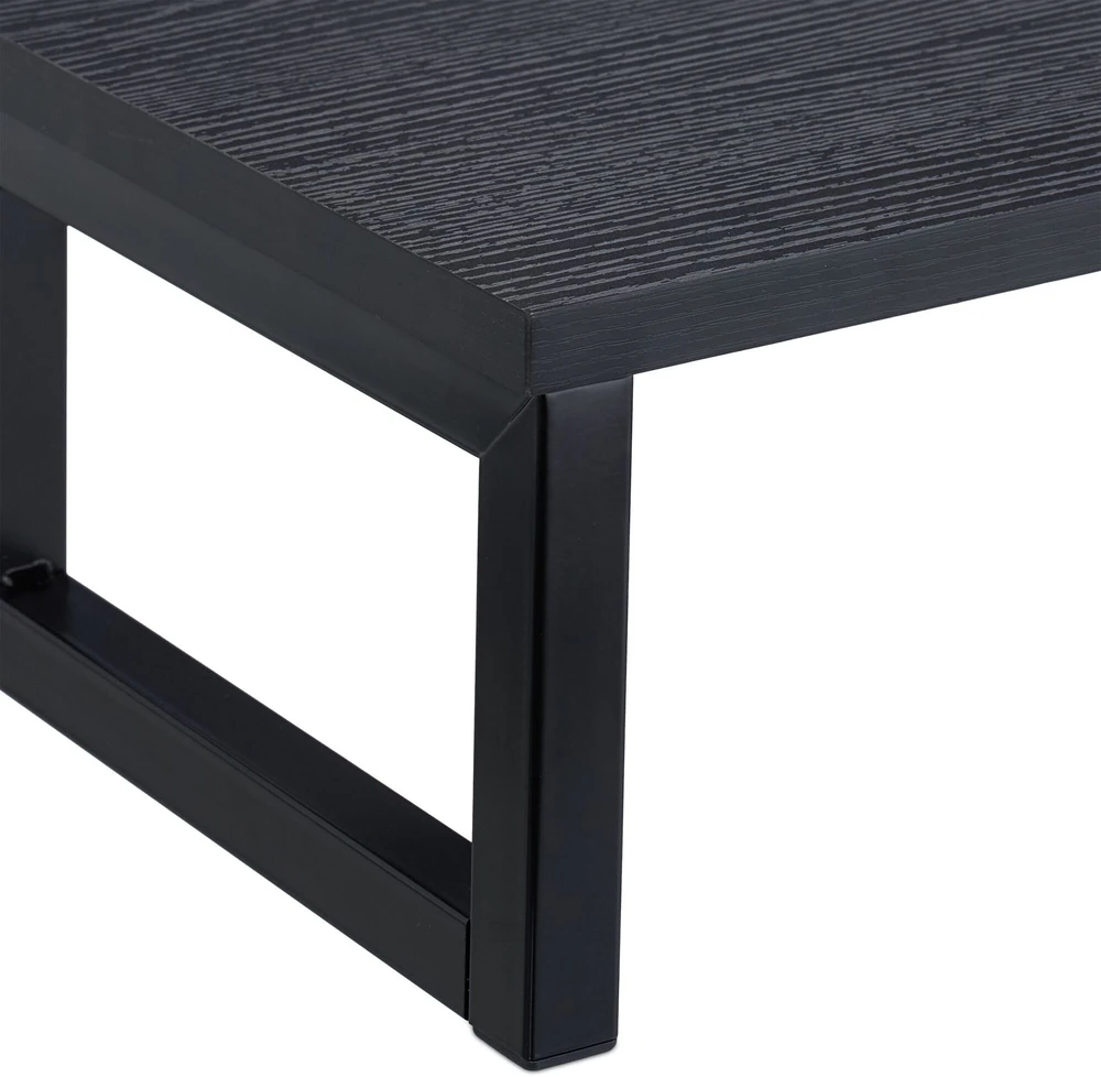 Laikiklis Relaxdays Monitoriaus stovėtojas, pramoninio stiliaus, 15x40x23 cm, juodas