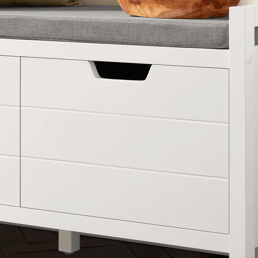 Laikymo suoliukas, SoBuy FSR63-II-W, 91x30x50 cm, baltas