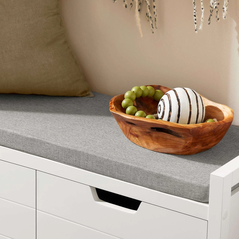 Laikymo suoliukas, SoBuy FSR63-II-W, 91x30x50 cm, baltas