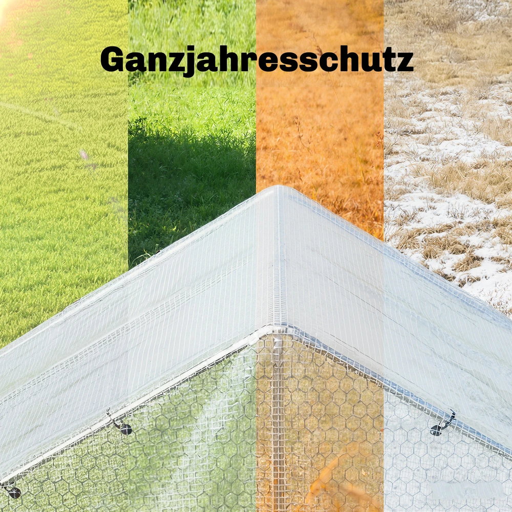 Aosom Apsauginis vandeniui atsparus tentas 400x600 cm baltas PE