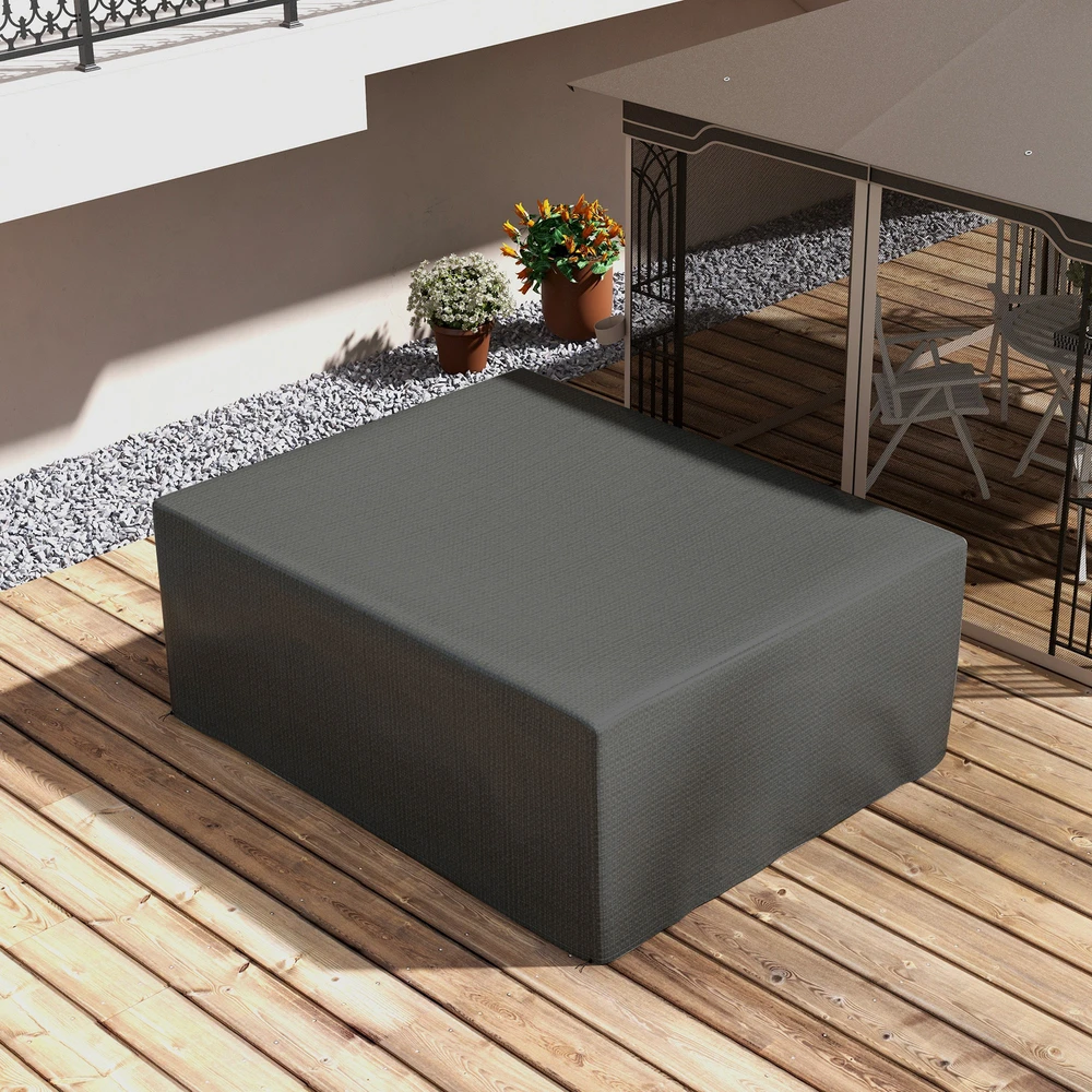 Aosom Baldų uždangalas 235x190x90 cm Pilkas Polietilenas