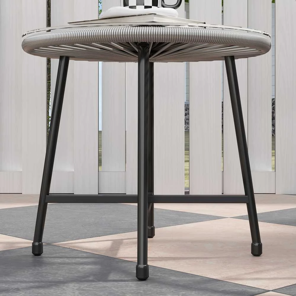 Lauko baldų komplektas Aosom Sodo baldų komplektas, 72x68x81 cm, pilka, plienas