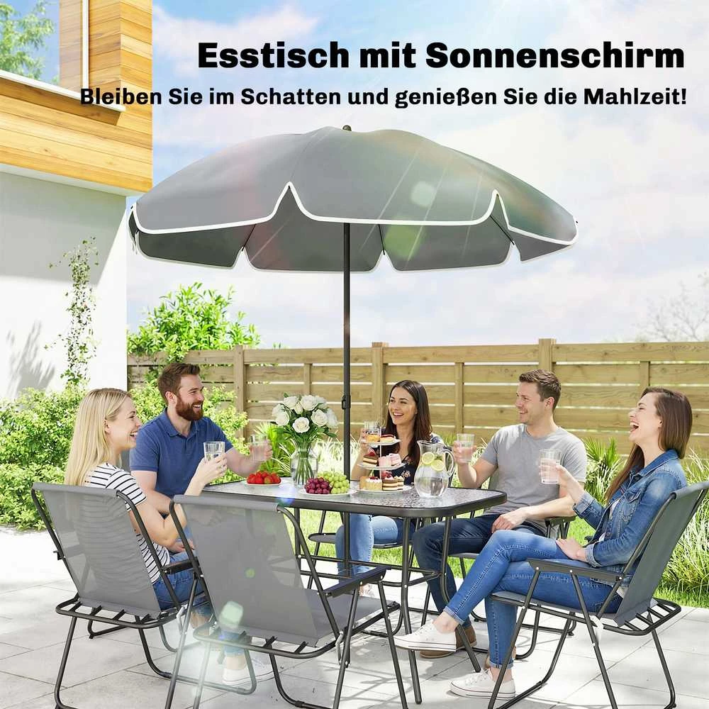 Lauko baldų komplektas Aosom Sodo baldų komplektas 119x68x70 cm Pilka plienas