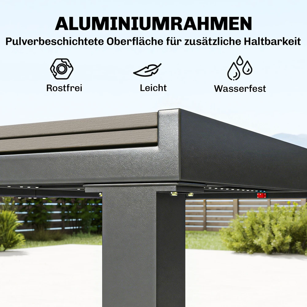 Lauko baldų komplektas Aosom Sodo baldų komplektas 7 dalių Ištraukiamas stalas su 6 kėdėmis 150x85x75 cm Pilkas Aliuminis