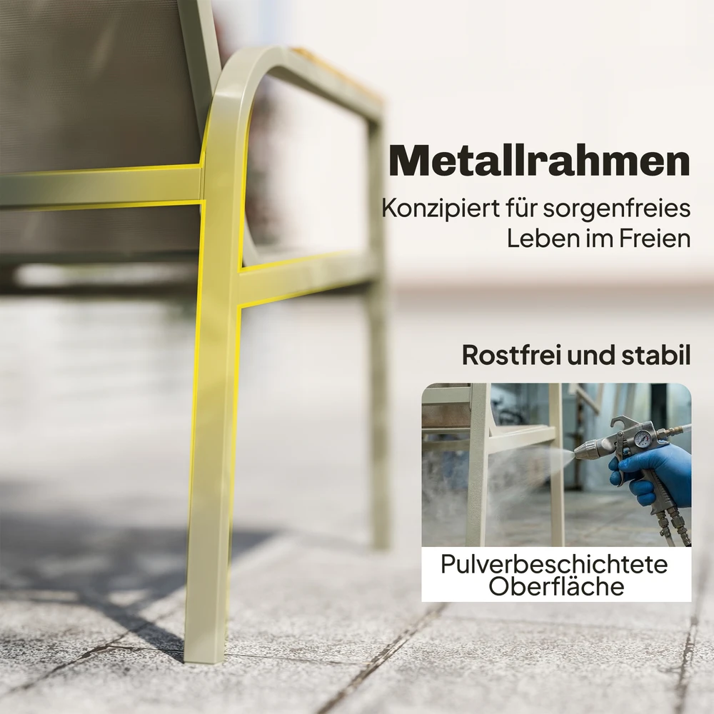 Lauko baldų komplektas Aosom Sodo baldų komplektas 112,5x68x74 cm Žalias Metalas