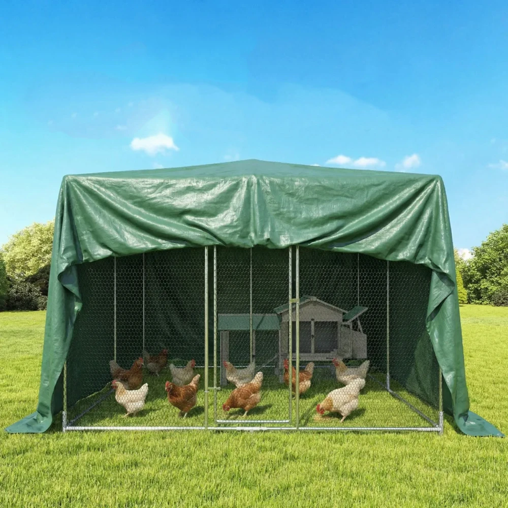 Aosom Tentinis audinys 400x600 cm Žalias Vandeniui atsparus audinys
