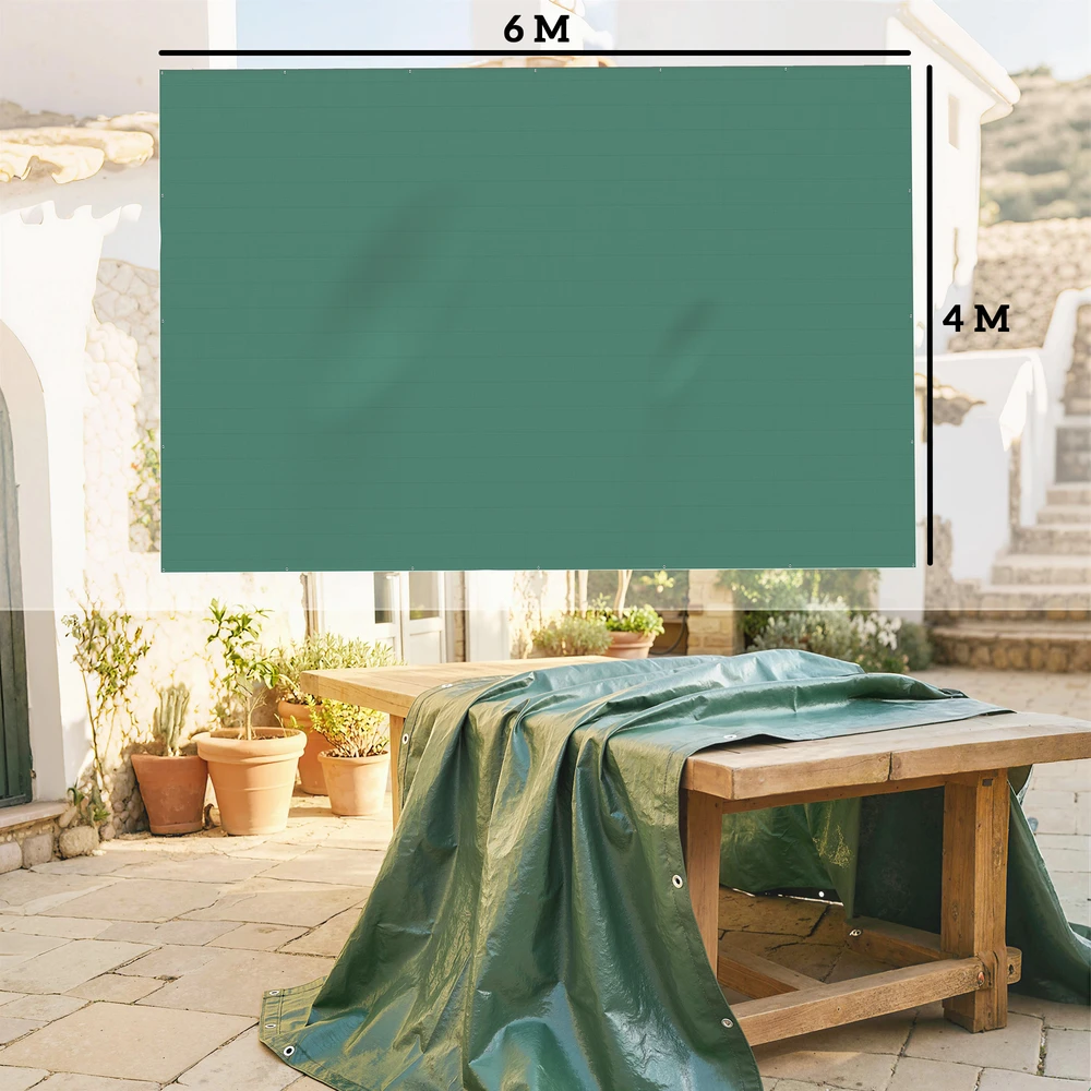 Aosom Tentinis audinys 400x600 cm Žalias Vandeniui atsparus audinys