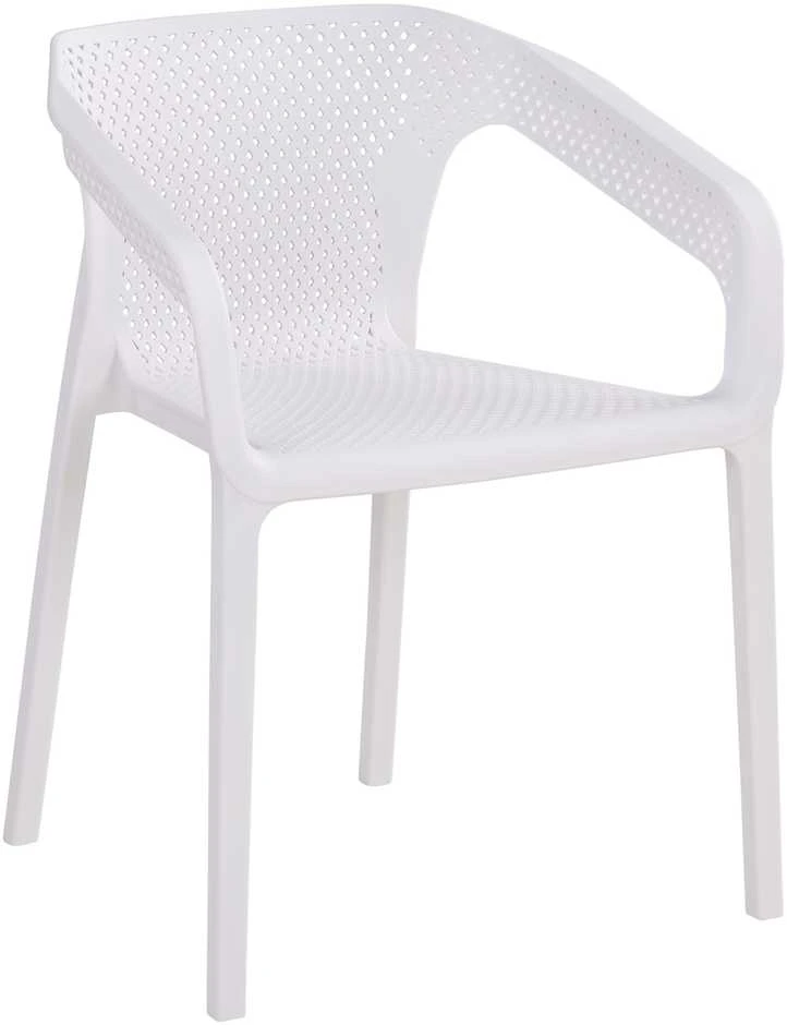 Lauko baldų komplektas Homestyle4U Sodo baldų komplektas, 55x74,5x54 cm, balta