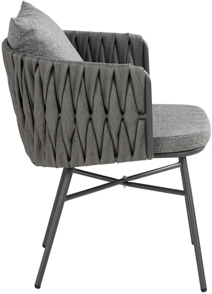 Lauko baldų komplektas Homestyle4U Sodo baldų komplektas, 163x70.5x61 cm, pilka