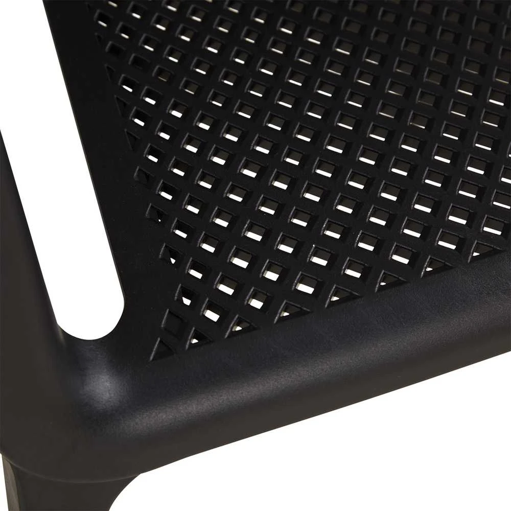 Lauko baldų komplektas Homestyle4U Sodo baldų komplektas, 154,5x74,5x54 cm, juoda