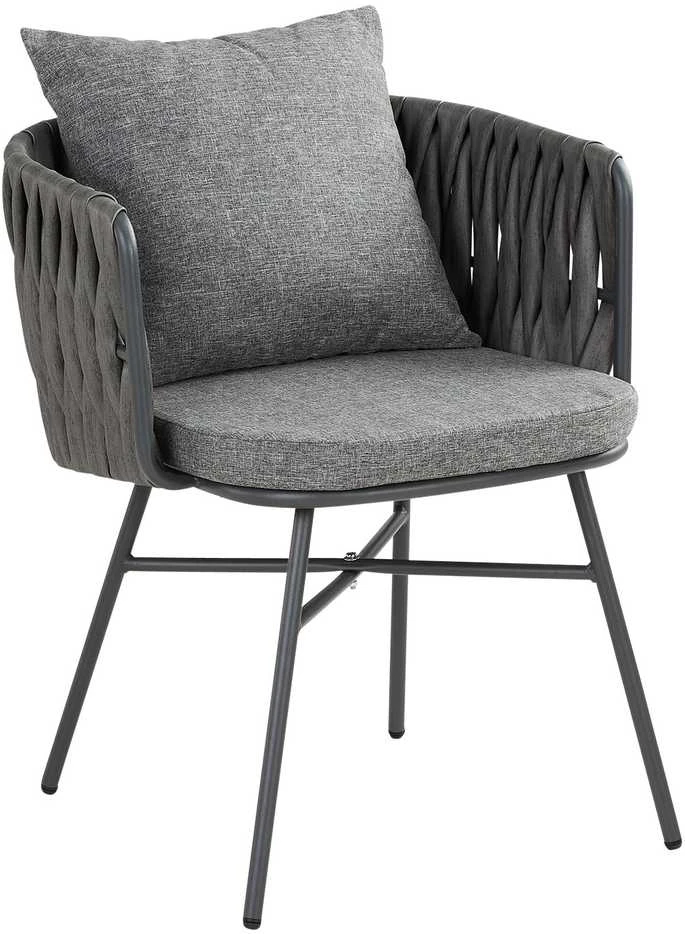 Lauko baldų komplektas Homestyle4U Sodo baldų komplektas, 163x70.5x61 cm, pilka