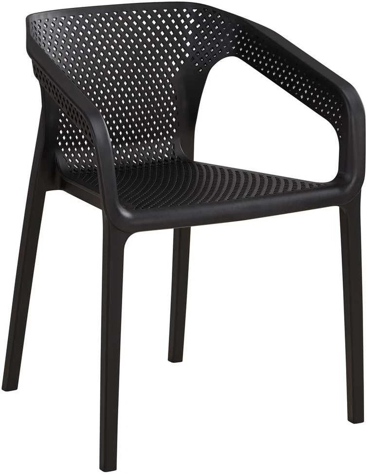Lauko baldų komplektas Homestyle4U Sodo baldų komplektas, 154,5x74,5x54 cm, juoda