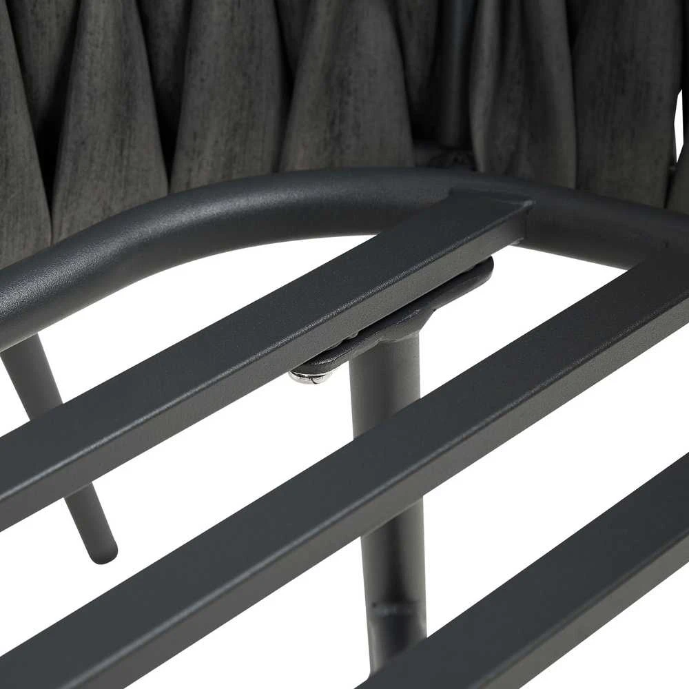 Lauko baldų komplektas Homestyle4U Sodo baldų komplektas, 163x70.5x61 cm, pilka