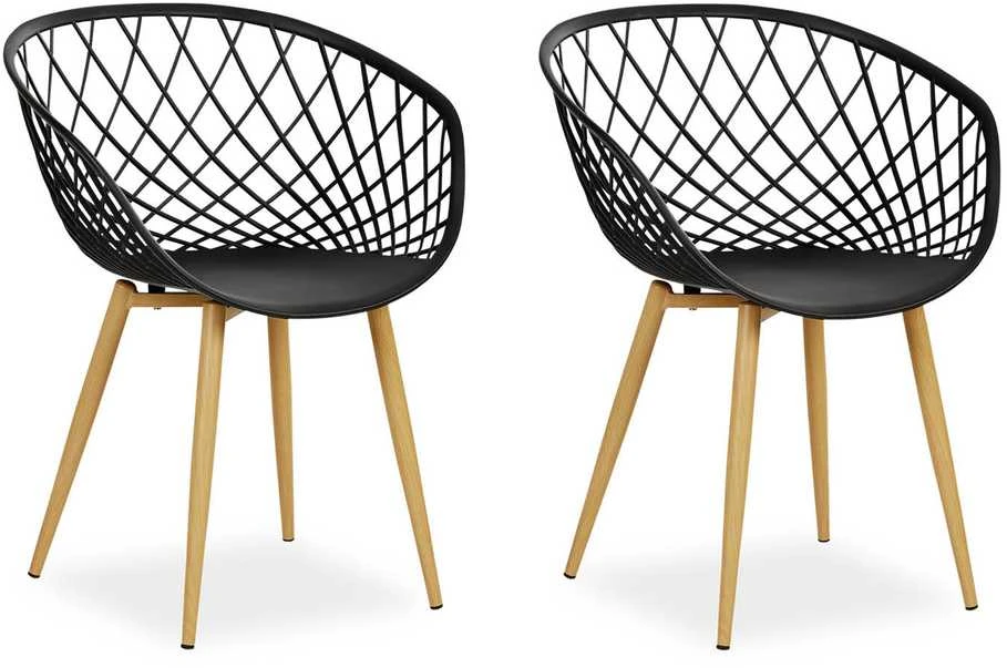 Homestyle4U Sodo krėslas, 62x80x57 cm, juodas