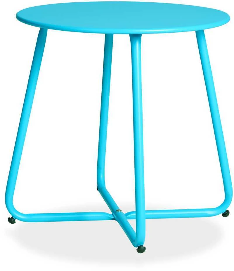 Homestyle4U Šoninis staliukas, 44.5x44.5x44.5 cm, mėlynas