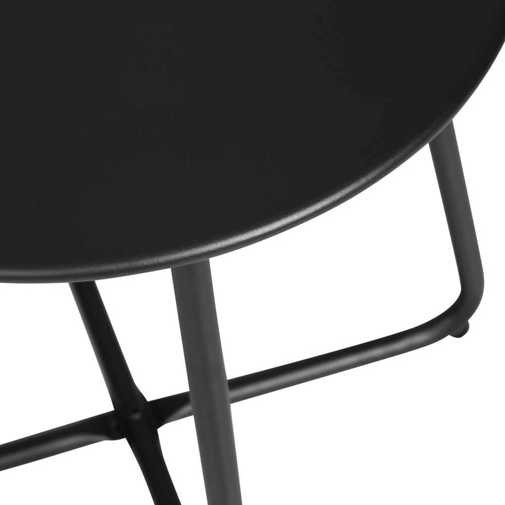 Homestyle4U Šoninis staliukas, 44.5x44.5x44.5 cm, juodas