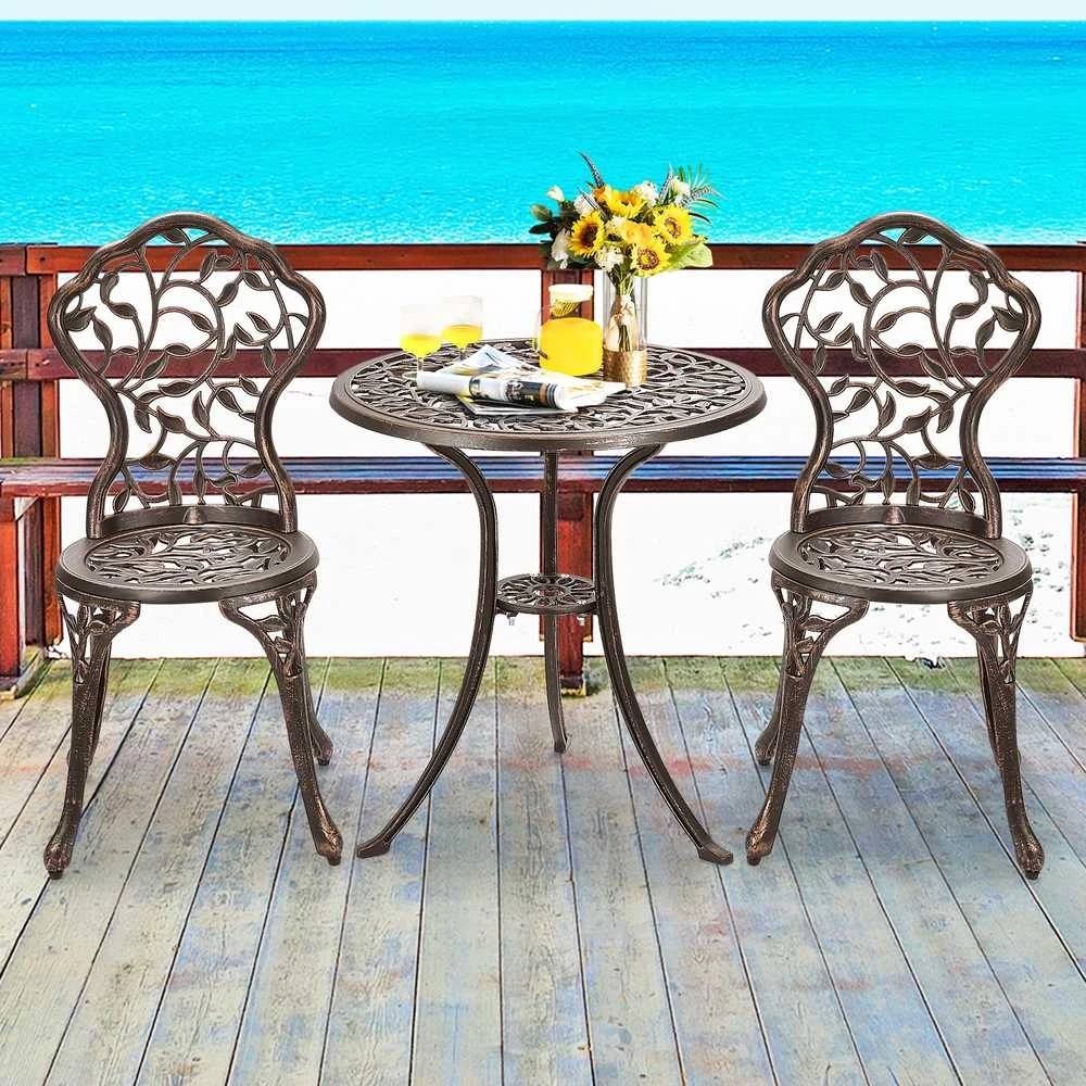 Lauko baldų komplektas Promotions Bistro komplektas, liejamas aliuminis, 59.9x65x85.3 cm, senovinė vario spalva