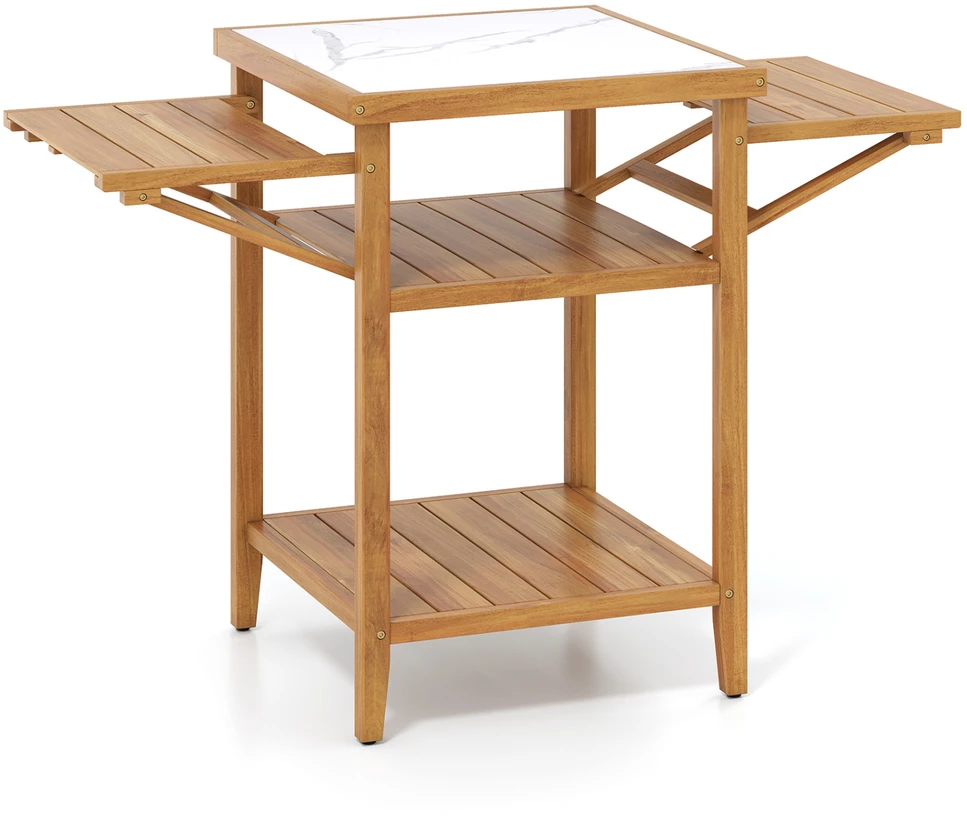 Lauko baldų komplektas Promotions Grilio stalas 124,5x61x89 cm natūralaus medžio