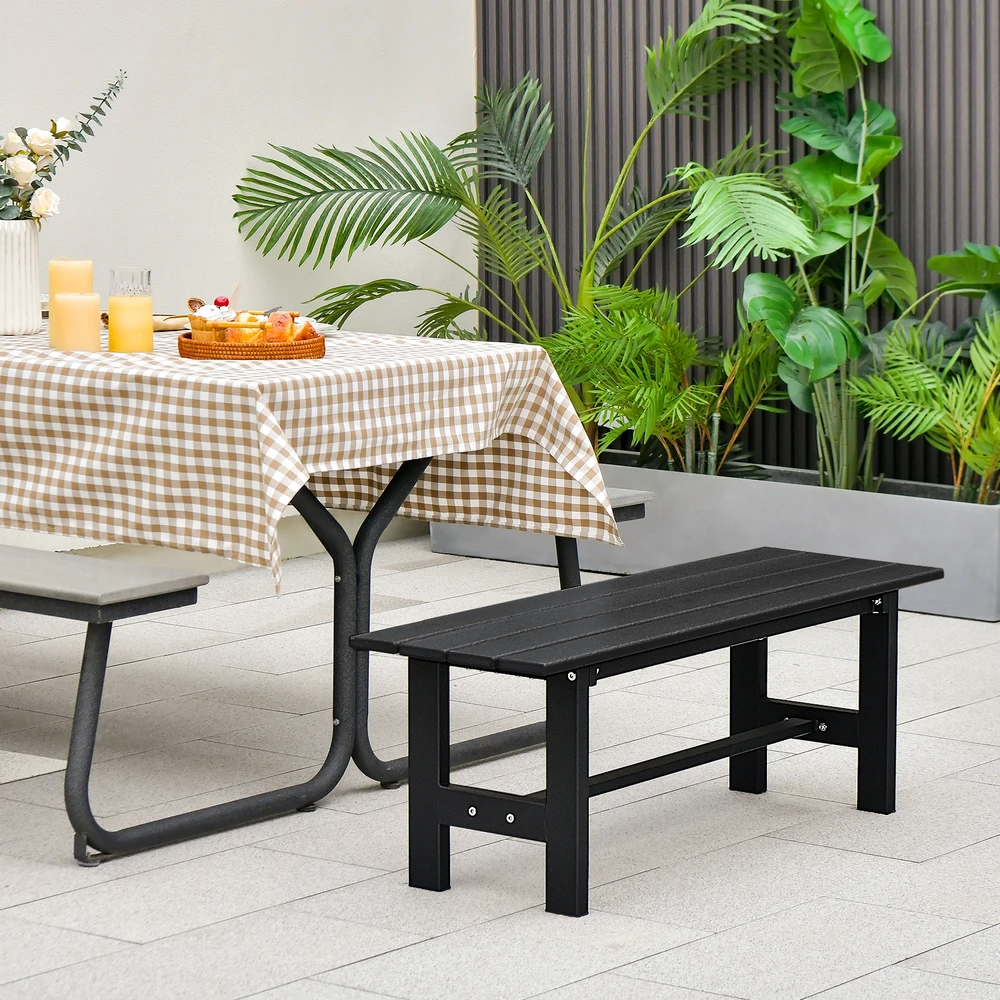 Lauko baldų komplektas Promotions Lauko suoliukas 119x36x41 cm juodas