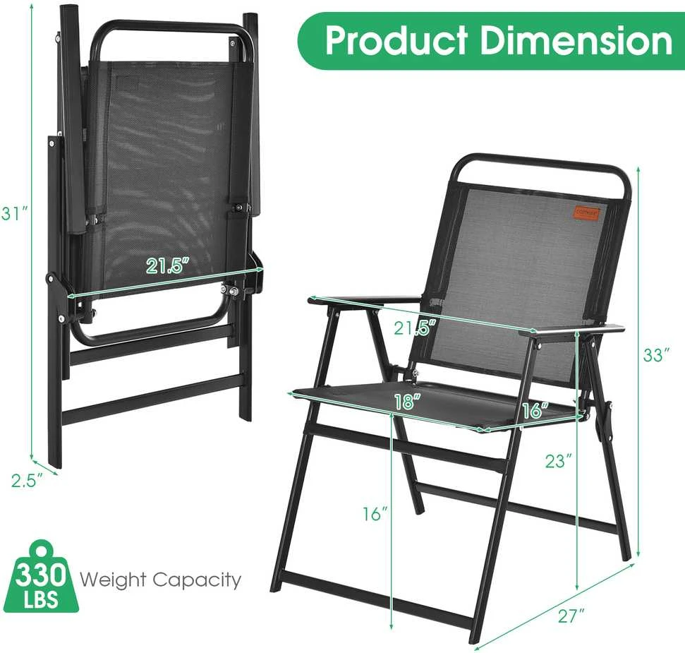 Promotions Lauko sulankstoma kėdė, 68,6x54,6x83,8 cm, juoda