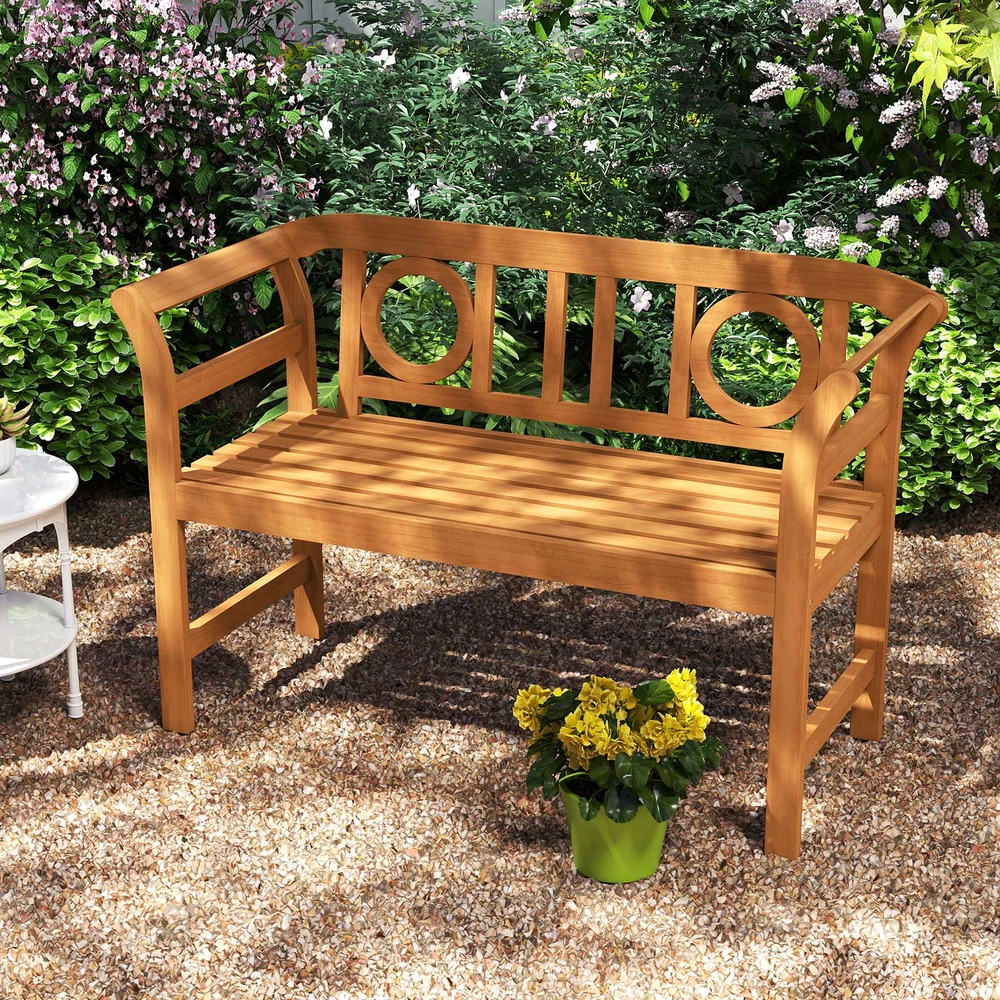 Lauko baldų komplektas Promotions Lauko dvivietė sofa 119.4x50.8x78.7 cm natūrali akacijos mediena