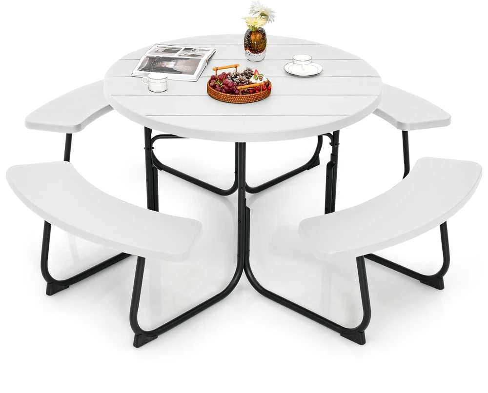 Lauko baldų komplektas Promotions Lauko pikniko stalo rinkinys, 109,2x76,2 cm, juodas