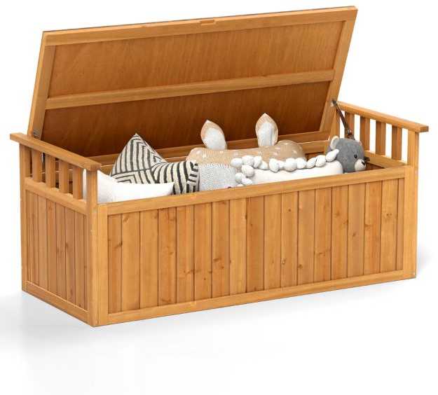 Lauko baldų komplektas Promotions Lauko saugojimo suolas, 128x58x53 cm, natūralus