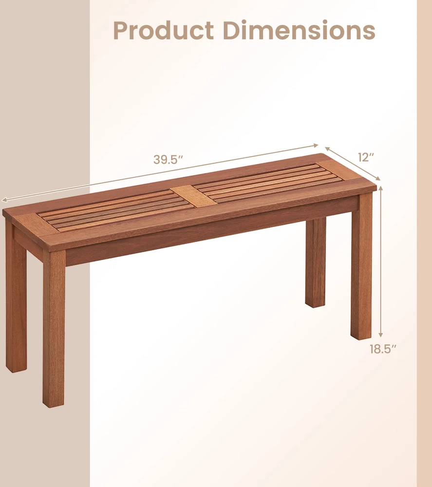 Lauko baldų komplektas Promotions Lauko suoliukas 2 vietų 100,3x30,5x47 cm natūralus