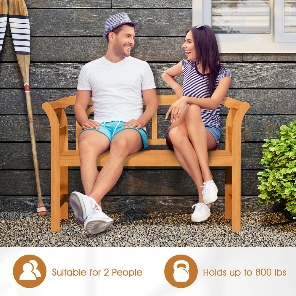 Lauko baldų komplektas Promotions Lauko dvivietė sofa 119.4x50.8x78.7 cm natūrali akacijos mediena