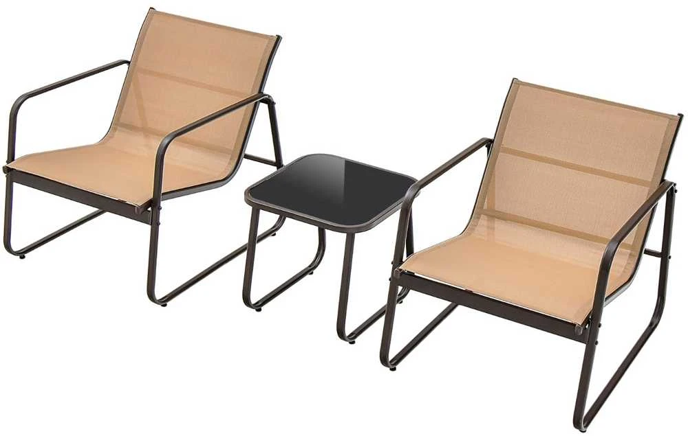 Promotions Lauko baldų komplektas, 3 dalių, 77x61x75 cm, rudas