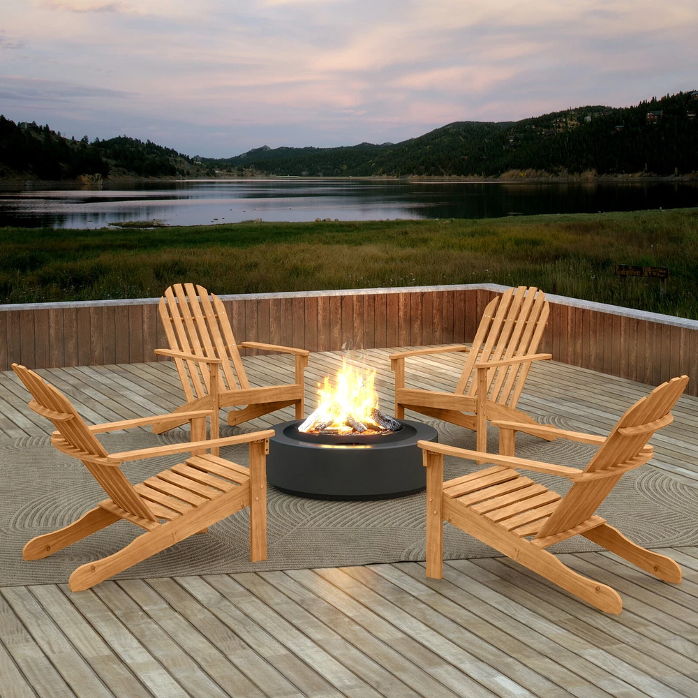 Lauko baldų komplektas Promotions Sodo kėdės Adirondack, 2 vnt., 94x66x86 cm, natūralaus akacijos medžio