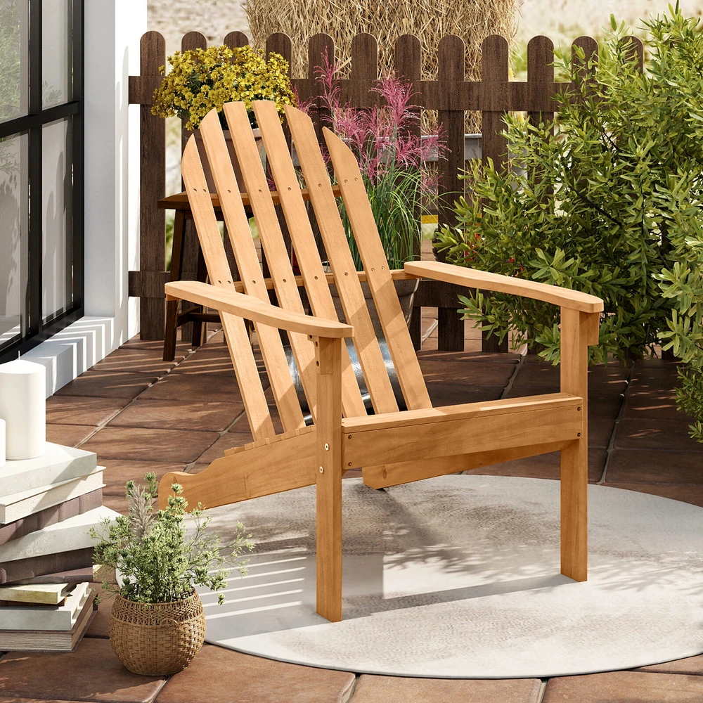 Lauko baldų komplektas Promotions Sodo kėdės Adirondack, 2 vnt., 94x66x86 cm, natūralaus akacijos medžio