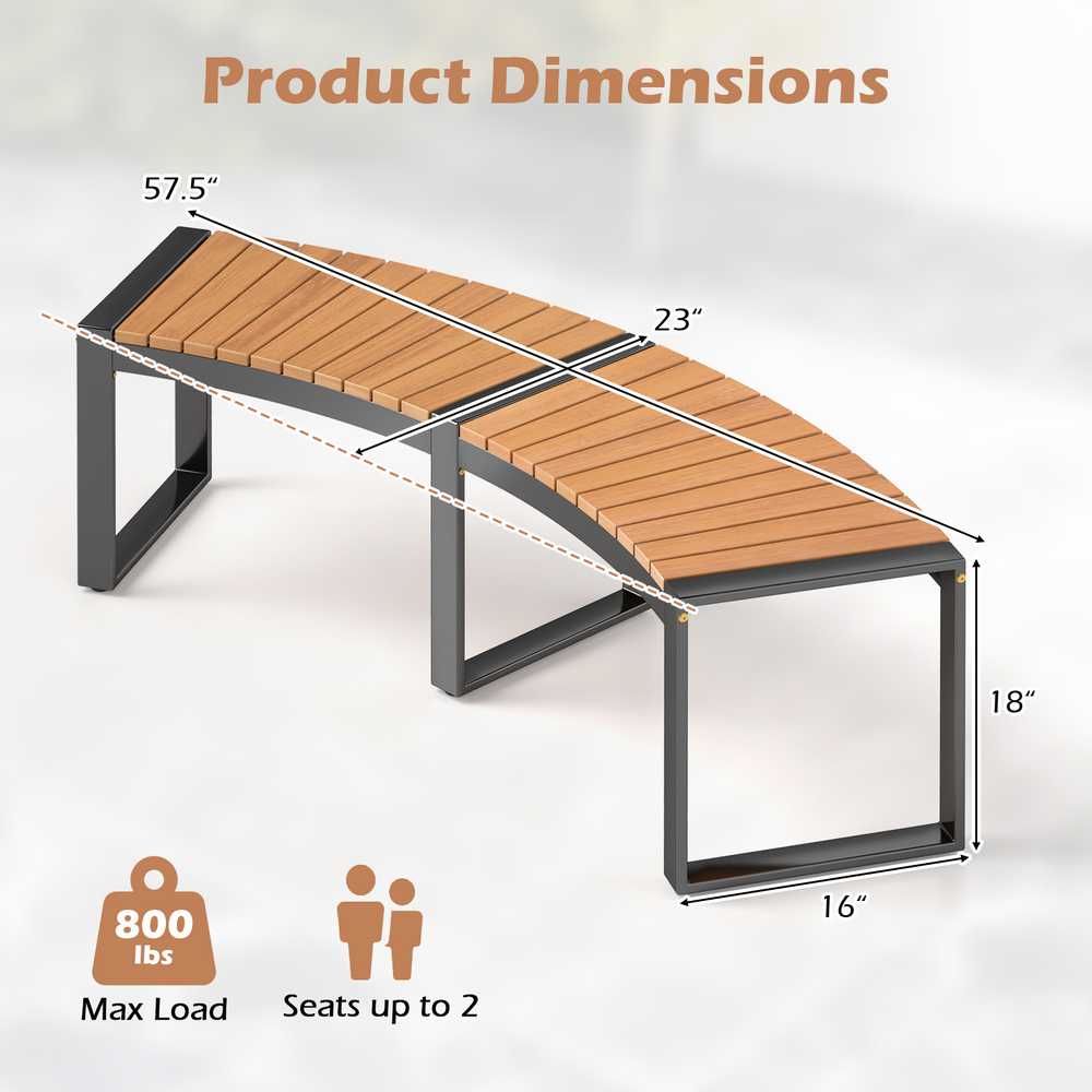Lauko baldų komplektas Promotions Sodo suoliukas, 146x58.4x45.7 cm, geltonas ir juodas
