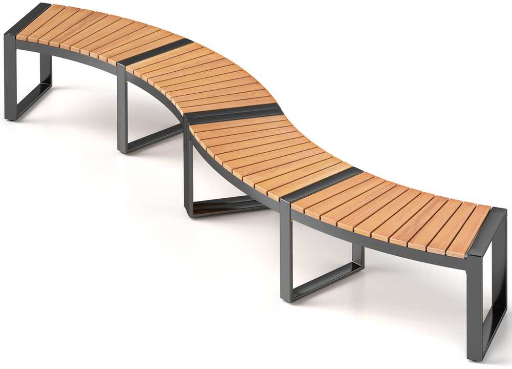 Lauko baldų komplektas Promotions Sodo suoliukas, 146x58.4x45.7 cm, geltonas ir juodas